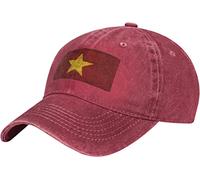 QQIAEJIA Drapeau du Vietnam Casquette de baseball réglable pour homme et femme Casquette de camionneur Rouge, Rouge, taille unique