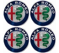 QQLADY 4 Pièces Cache Moyeux pour Alfa Romeo 50mm, Voiture Centrale Cache de Moyeu de Roue, AntipoussièRe Et éTancheAntirouille Cache Moyeux, Accessoires Voiture