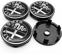 QQLADY 4 Pièces Cache Moyeux pour Alfa Romeo Giulia 60mm, Voiture Centrale Cache de Moyeu de Roue, AntipoussièRe Et éTancheAntirouille Cache Moyeux, Accessoires Voiture