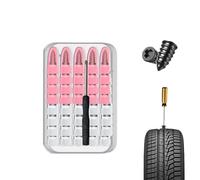 QQLADY 40 pièces Clous en Caoutchouc pour VW Atlas Cross Sport 2020 2021 2022 2023 2024, kit réparation Pneu Voiture avec Tournevis, Clous à Visser, 2 Tailles incluses, pour Voitures et Motos