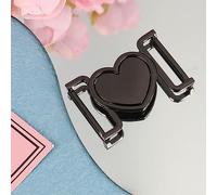 QQLADY Alliage de métal Coeur Boucle Or Argent Noir Boucle de Ceinture décorative 30/40mm Attache pour Manteau en Cuir Artisanat Sac à Dos Sangle Sangle