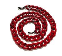 QQLADY Chaînes de lunettes de soleil en acrylique de couleur mate pour femmes hommes chaînes de lunettes de lecture lunettes porte-cordon cou chaîne sangle lanière