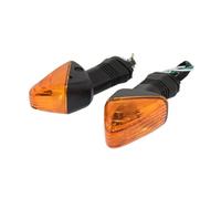 QQLADY Clignotant Moto Compatible Avec Kawasaki Pour Ninja 650R 1000 ZX6R ZX10R KLE650 KLR650 Z750 Z750S Z1000 2 Pièces Ampoules Clignotants Moto(Amber lens)