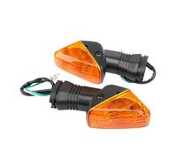 QQLADY Clignotant Moto Compatible Avec Kawasaki Pour NINJA ZX-6R ZX-6RR KLE500 KLE650 KLR650 Z750S Z1000 2 Pièces Clignotants Avant Arrière Lampe Témoin(Yellow)