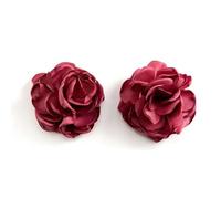 QQLADY Clips de chaussures en tissu, 2 pièces, fleur d'art, décoration de chaussures de mariée de mariage, breloques à talons hauts pour femmes, bijoux en strass, décoration de chaussures