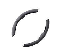 QQLADY Couvre Volant Voiture pour Dodge Magnum/Neon/Charger, Housse de Volant en Daim Universelle pour Toutes Les Saisons, Ultra Fine, Douce, Antidérapante, Respirante et Durable,A Grey
