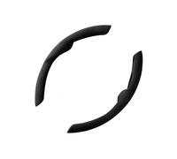 QQLADY Couvre Volant Voiture pour Dodge Magnum/Neon/Charger, Housse de Volant en Daim Universelle pour Toutes Les Saisons, Ultra Fine, Douce, Antidérapante, Respirante et Durable,B Black