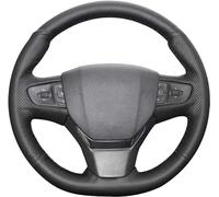 QQLADY Couvre Volant Voiture pour Peugeot Expert 2016 2017 2018 2019 2020-2022, Couvre Volant de Bricolage en Cuir, Respirant Anti-dérapant Protection de Volant en Cuir DIY Cousue à La Main