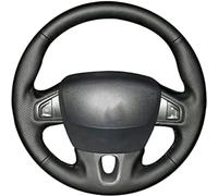 QQLADY Couvre Volant Voiture pour Renault Megane 3 Grand Scenic 3 Kangoo 2, Couvre Volant de Bricolage en Cuir, Respirant Anti-dérapant Protection de Volant en Cuir DIY Cousue à La Main,D Redline