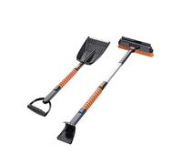 QQLADY Grattoir à Glace et Brosse à Neige 2-en-1 pour McLaren 750S/Artura/GT, tête rotative, Manche en Mousse antidérapante, Tige réglable, sans Rayures pour Voiture et SUV