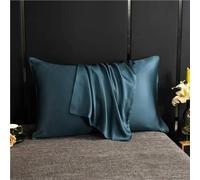 QQLADY Housse de taie d'oreiller en Soie, Couleur Unie, enveloppe, 70x70cm, taie d'oreiller pour Dormir