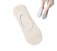 QQLADY Lot de 5 paires de chaussettes invisibles antidérapantes pour femme Taille 37-42