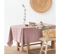 QQLADY Nappe en Tissu Naturel de Couverture de Table de Couleur Unie en Lin Pur pour la décoration de Table de Vacances de fête de Salle à Manger de Cuisine
