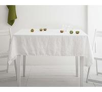 QQLADY Nappe en Tissu Naturel de Couverture de Table de Couleur Unie en Lin Pur pour la décoration de Table de Vacances de fête de Salle à Manger de Cuisine