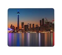 QQLADY Night Canada Tapis de souris avec base en caoutchouc antidérapant et imperméable avec bords cousus pour bureau, souris sans fil, tapis de souris de jeu pour ordinateur, ordinateur portable,