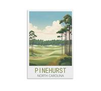 QQLADY Pinehurst Poster de voyage vintage Golf 20 x 30 cm Décoration murale pour salon, chambre à coucher