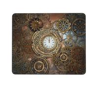QQLADY Rusty Tapis de souris steampunk avec base en caoutchouc antidérapant et bords cousus pour bureau sans fil, ordinateur portable, maison et bureau