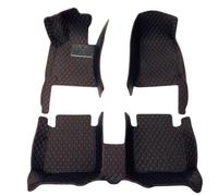 QQLADY Tapis de Sol Voiture pour Dodge Durango Citadel 7seat 2008-2018 LHD, Tapis AntidéRapant Tout Temps, Couverture ComplèTe Voiture ImperméAble Tapis Accessoires Intérieurs,E Black+Red