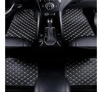 QQLADY Tapis de Sol Voiture pour Toyota RAV4 2013 2014 2015-2019 LHD, Tous Temps Antidérapant Imperméable Tapis Sol Cuir, Avant Arrière Moquette Interieur Accessoires,E Black+White