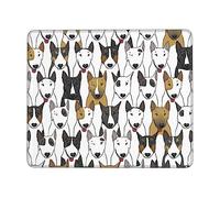 QQLADY Tapis de souris Bull Terrier avec base en caoutchouc antidérapant et imperméable avec bords cousus pour bureau, souris sans fil, tapis de souris de jeu pour ordinateur, ordinateur portable,