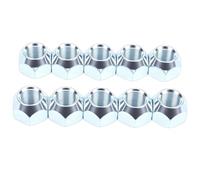 Qqmora 10 Pièces 1/2-20 écrous de Roue de Remorque à extrémité Ouverte écrous de Roue Coniques à 60 Degrés Plaqués Zinc avec 5/8 Pouces de Hauteur pour Boulon de Pneu de Camion RV
