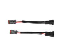 Qqmora Adaptateur de Faisceau de Lampe de Travail LED, étanche, pour Barre Lumineuse H11, Conversion 2 Pièces DT Femelle à Mâle, Plug and Play pour Universel