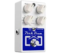 Qqmora Ammoon PockDrum Drum & Loop Pédale D'effet Guitare avec 3 Modes pour Musiciens, Guitaristes électriques et Artistes - Compact 11 Styles de Batterie - Construction en Métal Durable