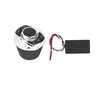 Qqmora Bouton de Télécommande au Volant sans Fil en Forme de Tasse pour Une Réponse/raccrocher Bluetooth Pratique Installation Facile Réglage du Volume Multimédia ABS Noir Argent Conduite Sûre pour
