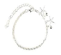 Qqmora Bracelet de Cheville Double Couche Étoile de Mer | Bijoux en argent, matériau en alliage, design polyvalent, vêtements de plage, accessoire d\'été