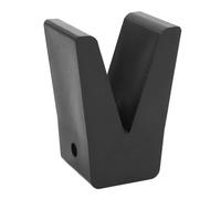 Qqmora Butée d'arc en Caoutchouc V Block Premium Wear économiseur de Tableau Arrière Marin pour Bateaux, Yachts, Remorques Noir 2 Pouces, Bouchon de Bateau Haute Résistance, Support