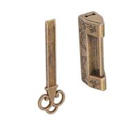 Qqmora Cadenas Vintage avec Serrure Antique de Taille Mini pour Boîtes à Bijoux et Tiroirs en Alliage de Zinc Durable (pie bronze)