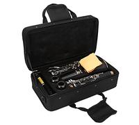 Qqmora Clarinette en Bakélite Sib avec 17 Touches au Design élégant pour la Musique Classique et Jazz, Comprend des Anches et un Chiffon de Nettoyage