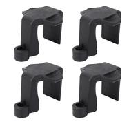 Qqmora Clips de Pare-Chocs de Bateau Cintres de Pare-Chocs de Bateau Ponton 4 Pièces Accessoires D'Amarrage en Nylon de Qualité Marine pour Rails Carrés de 1 à 1,25 Pouce Navires de (Noire)