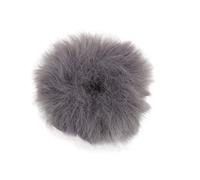 Qqmora Coupe-Vent pour Microphone Lavalier pour Micros de 0,5 Cm (Gris) | Fourrure artificielle de haute qualité, Conception légère, Réduction efficace du bruit du vent, Installation facile,