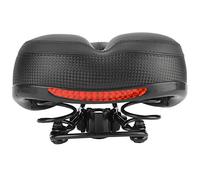 Qqmora Coussin de Siège de Vélo Ergonomique pour Conduite Longue Distance, avec Bande Réfléchissante, éponge Noire Haute densité