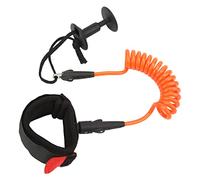 Qqmora Dragonne de Poignet pour Planche à Pagaie de 5,5 Mm, Laisse de Surf élastique en TPU pour Le Surf Tout Autour, Conception Réglable, Respectueuse de la Peau, Longueur de 4 Pieds (Orange)