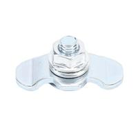 Qqmora Écrou de Goujon fileté à Double Cosse en L, Raccord D'arrimage sécurisé plaqué Zinc Robuste pour Camionnette de Camionnette, Organisation du Fret, 10 Pièces (60mm)