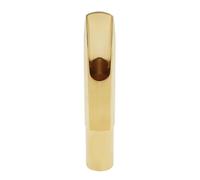 Qqmora Embout de Saxophone Alto en Métal, Conception Durable pour Musiciens Professionnels, Kit de Pratique, Couleur or (8C)