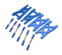 Qqmora Ensemble de Bras de Suspension et de Biellettes de Direction RC en Alliage D'aluminium amélioré, adapté aux Voitures RC 1/10 VORTEKS et Typhon (Bleu)