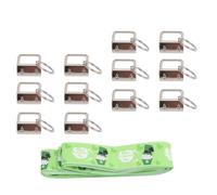 Qqmora Ensemble de Matériel pour Porte-clés avec Clips et Anneaux en Fer | Clips durables, Compatibles avec les sangles standard, Idéal pour les projets d\'artisanat, Ensemble complet de 12 pièces,