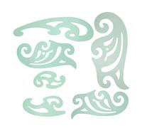 Qqmora Ensemble de Règles Courbes, 6 Pièces pour la Rédaction de Modèles de | Construction en plastique durable, modèle de conception de vêtements, dessin de cercles et d\'ellipses, découpe de