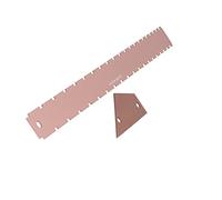 Qqmora Ensemble D'outils de Mesure de Guitare, Manche en Aluminium argenté Professionnel, Règle à Bord Droit, Jauge de Nivellement de Frette pour Basse Acoustique électrique, Mandoline (Or)