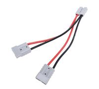 Qqmora Faisceau de Câbles de Batterie à Connexion Rapide 8AWG 50A avec Gaine en Silicone, Bornes en Cuivre plaqué Argent, pour Chariot élévateur à Câbles de Chargeur de Batterie,