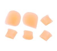 Qqmora Flute Brick Silicone Muet Key Pads 6Pcs Jaune Clair Queue Briques Accessoires de Remplacement pour la Réparation et L'Entretien de Flûte Pièces D'Instruments de Musique