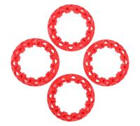 Qqmora Garniture de Moyeu de Roue de ATV, Couverture Décorative Universelle en Plastique Durable Anti-rayures pour Pneus de 7 Pouces, Protection de Jante de Roue de ATV Go Kart (Rouge)