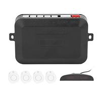 Qqmora Kit de Capteurs de Stationnement, Plage de Détection Supérieure pour Voitures, Blanc, 1 Hôte pour Une Conduite Sûre, Détecter Les Objets et Prévenir Les Collisions, Promouvoir la sécurité