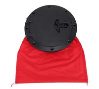 Qqmora Kit de Plaques de Pont, Couvercle de Trappe Rond avec Sac de Rangement, Accessoires de Gréement de Bateau de Kayak à Impact Robuste, Abs Noir (6 Pouces)