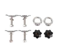 Qqmora Kit D'écrous Filetés à Double Cosse en L en Acier Inoxydable Robuste, Raccord de Goujon fileté pour Lit de Camion, Camping-car, Remorque ATV, Contrôle du Fret (M8*40mm)