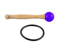 Qqmora Maillet pour Bol Chantant, Bâton de Percussion en Bois et Caoutchouc Durable, Son Clair pour Bols Chantants en Cristal, 1 Pièce (Violet)