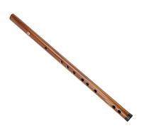 Qqmora MBAT Flûte en Bambou Amer, Instrument Professionnel pour Musiciens, Sac en Velours Inclus, Couleur Bois, 1 X Flûte
